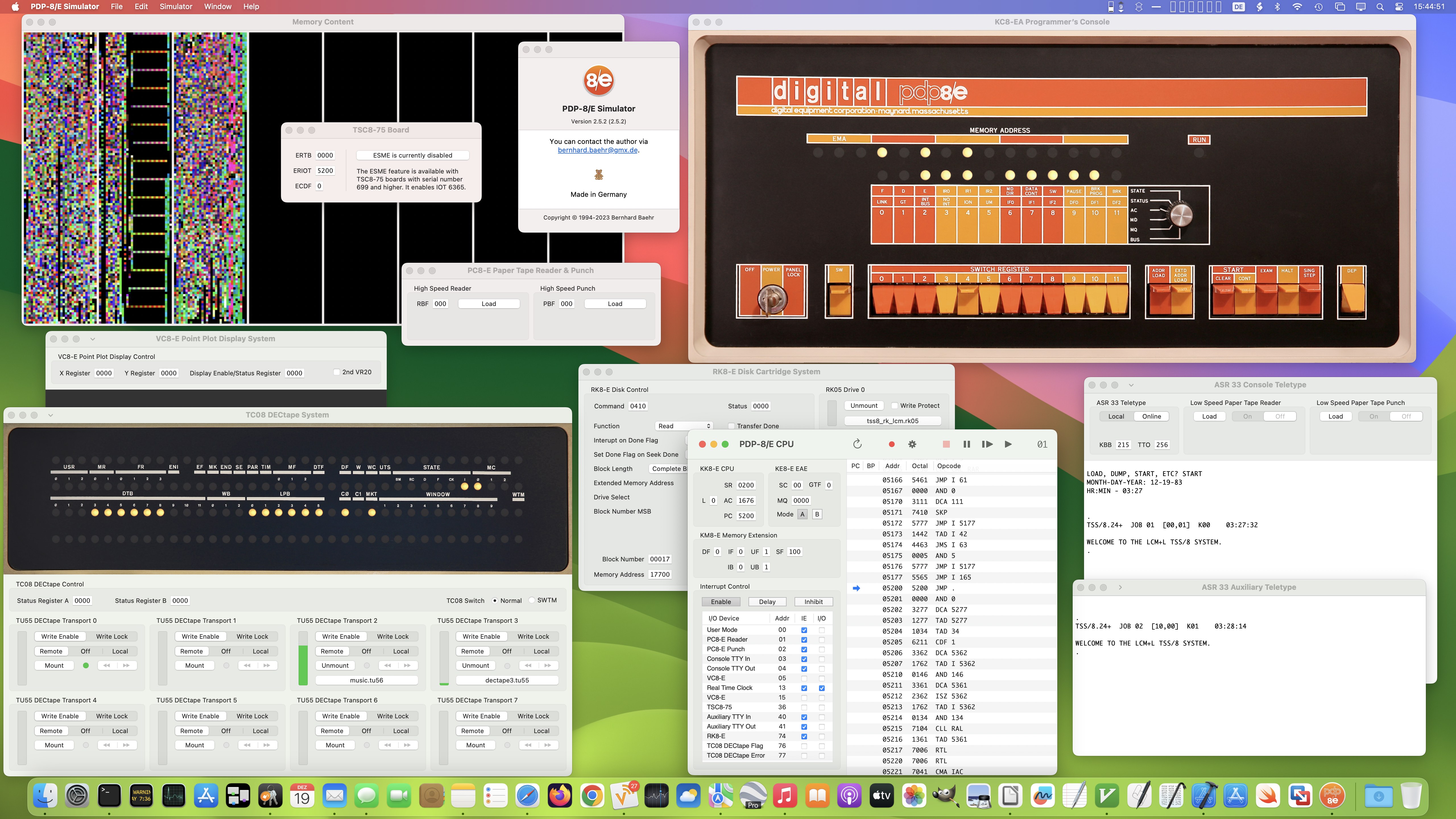 Screenshot de PDP-8/E Simulator