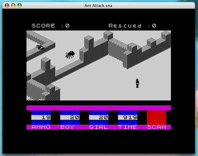 Ant Attack dans ZXSP