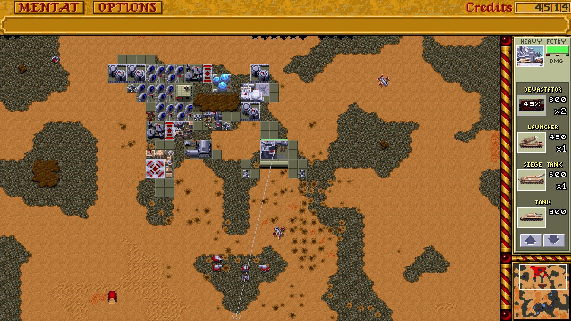 Screenshot d'OpenDUNE