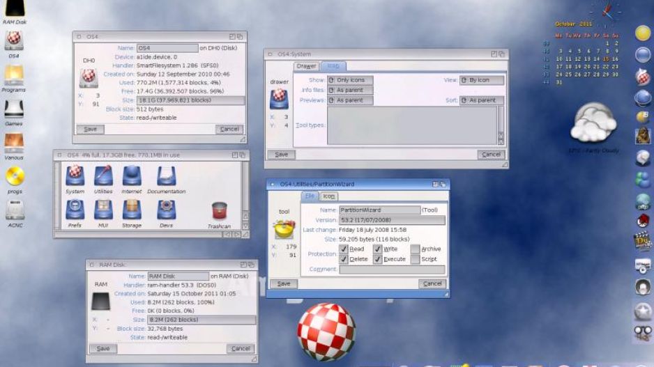 Screenshot de l'amiga workbench 4.1