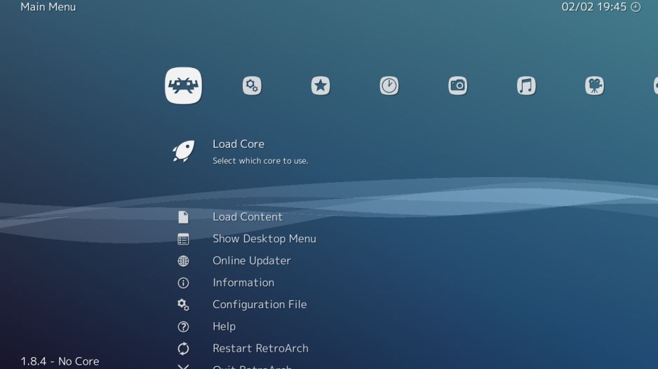 Interface XMB dans RetroArch