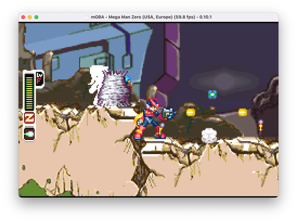 Mega Man Zero dans mGBA