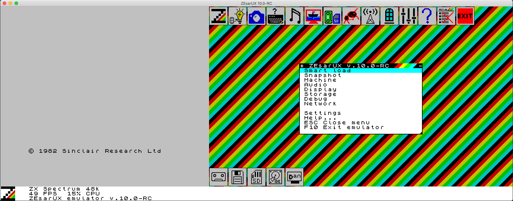 ZXdesktop dans ZEsarUX